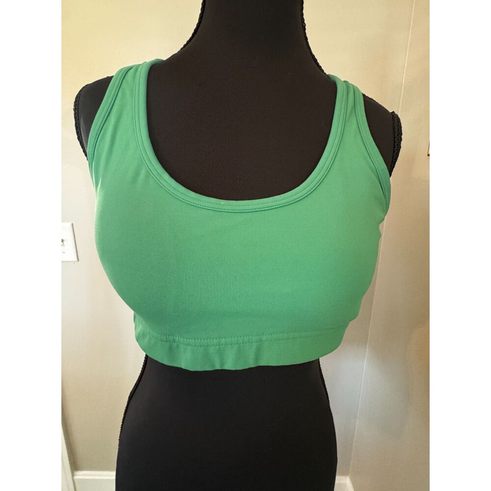 Aritzia TNA Action Green Sports Bra Size M Racerback Athletic Crop - Picture 4 of 8